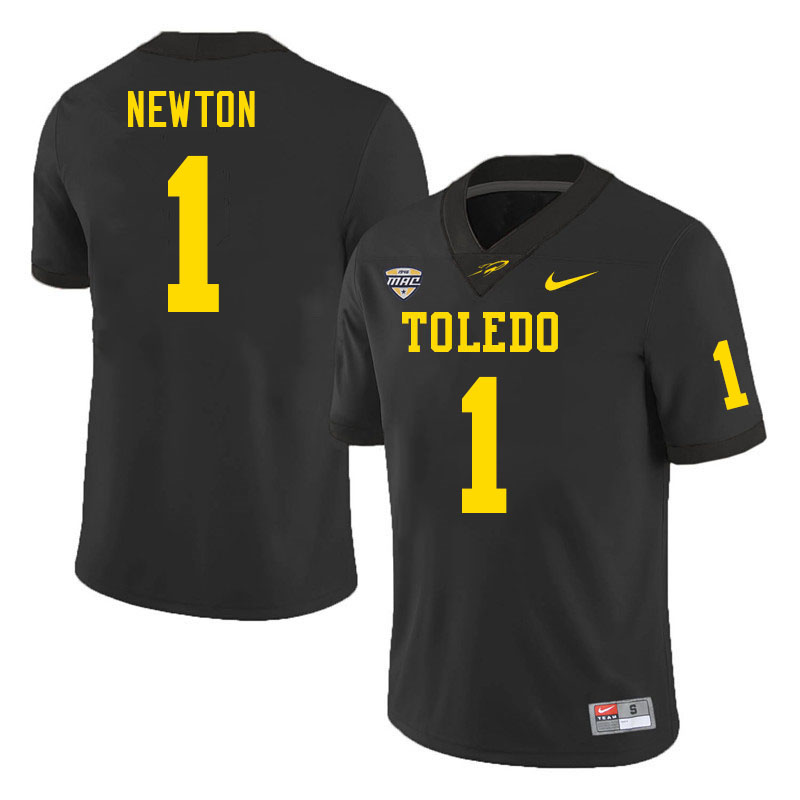 Toledo Rockets #1 Jerjuan Newton College Football Jerseys Stitched Sale-Black
